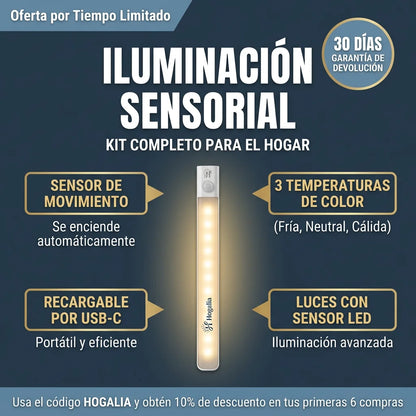 Luces Con Iluminación Sensorial LED